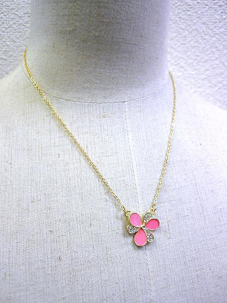 # flower motif # small pendant Gold pink 08-0691