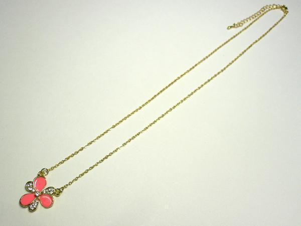 # flower motif # small pendant Gold pink 08-0691