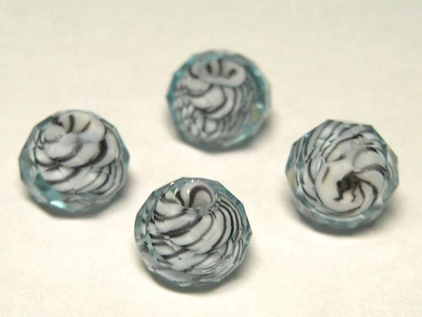 * dragonfly sphere * button cut approximately 18 bead . pattern light blue approximately 8mm 06-0690