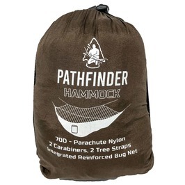 Pathfinder ハンモック 耐荷重約180kg 虫除けネット付き 70Dパラシュートナイロン PFJHG-107 [ アースブラウン ]_画像2