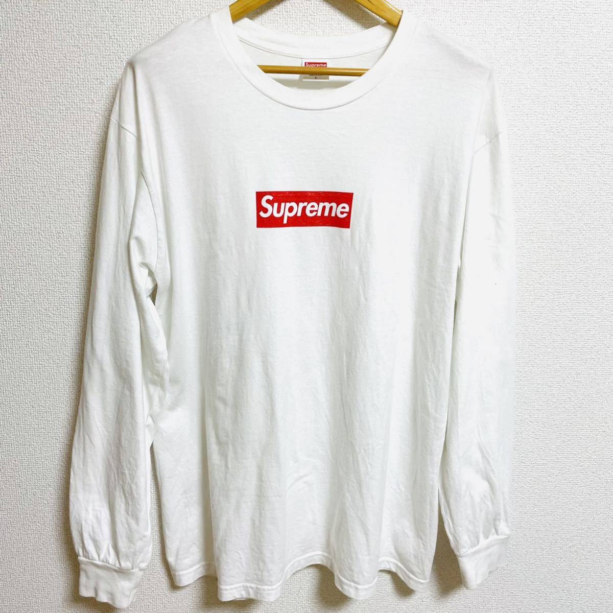 Supreme 20AW Box Logo L/S Tee 白 XL 長袖ロンT-