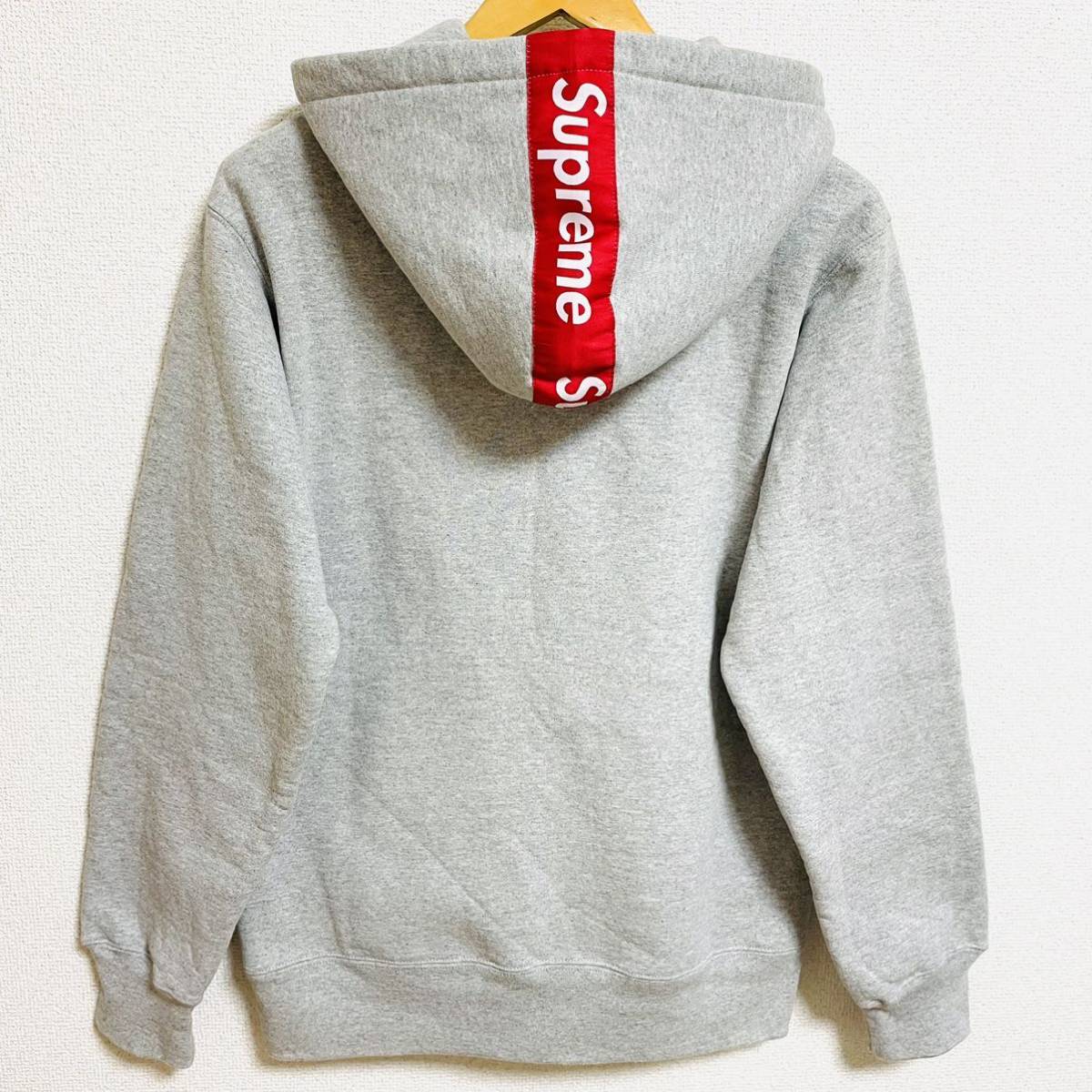 Supreme Logo Tape Zip Up Hooded 14fw S-