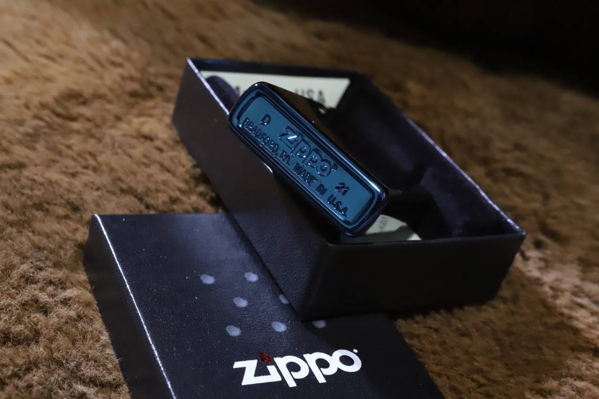 【ZIPPO】鏡面ブルーアイスコーテイング ジッポー 訳あり価格 送料無料 プレゼントに最適 オイルライター 訳あり特価 青いジッポ_画像4