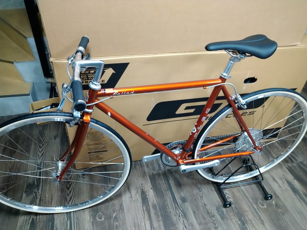 FUJI BALLAD クロモリバイク 52cmサイズ ブロンズ色 新品 即納 1台あり