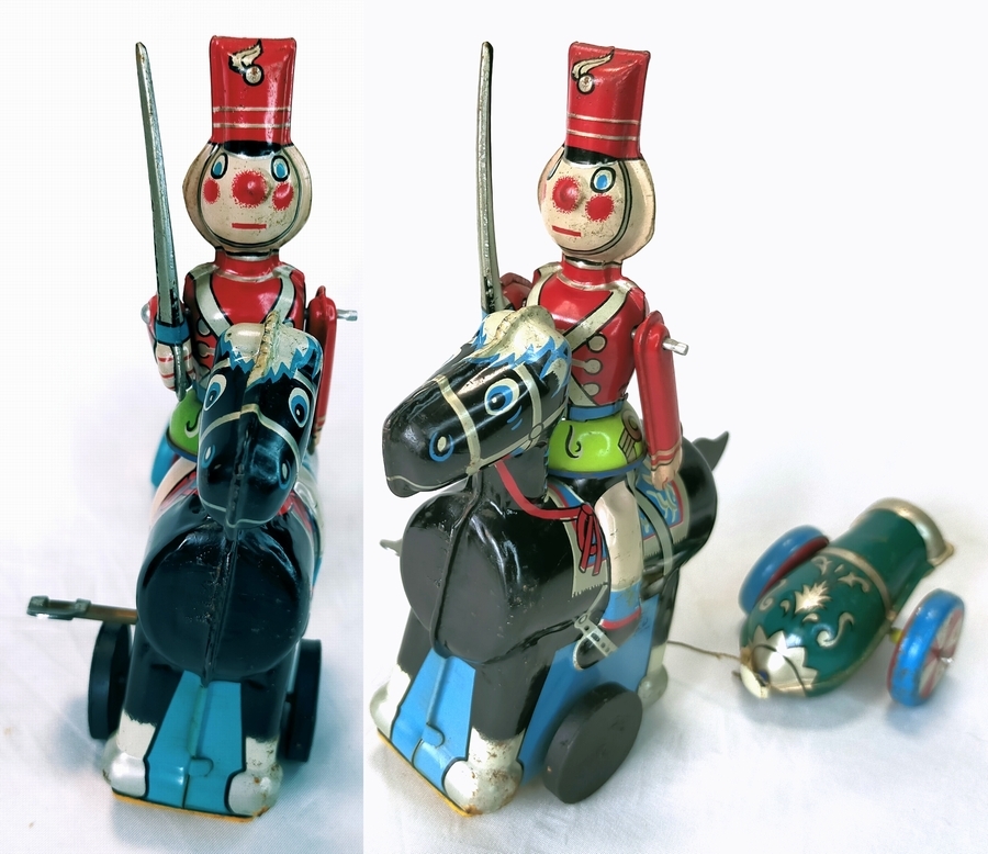 ネジ巻 TPS 馬に乗った兵隊 ブリキ 完動品 動画あり www.disdukcapil