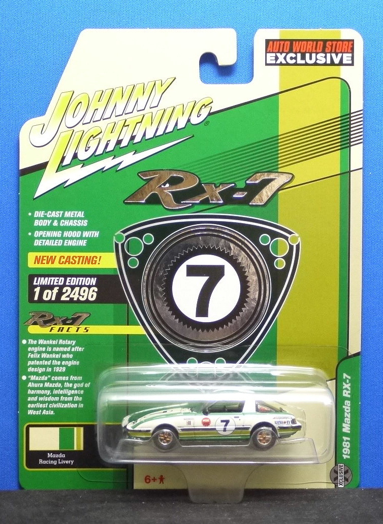 1/64 Johnny Lightning 1981 Mazda RX-7 Mazda рейсинг li Bally *