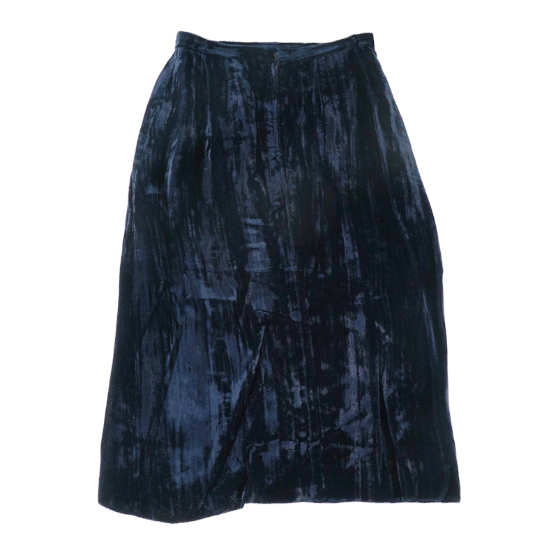 シャネル CHANEL スカート ベロア ネイビー emmanuelfranca.com.br