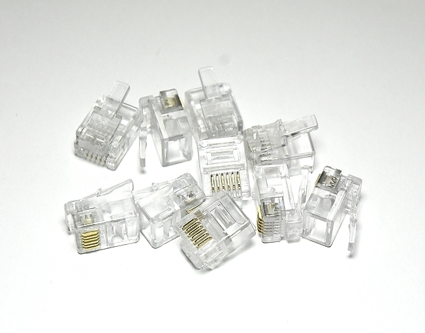  free shipping # new goods # modular plug connector # RJ12 RJ11 6 ultimate 6 core # 10 piece 6P6C