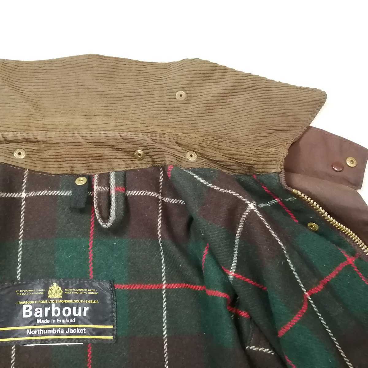 Mint◎1982 c40 BARBOUR northumbria ブラウン　1ワラント YKK棒ジップ ビンテージ　バブアー　ノーザンブリア　  1クラウン