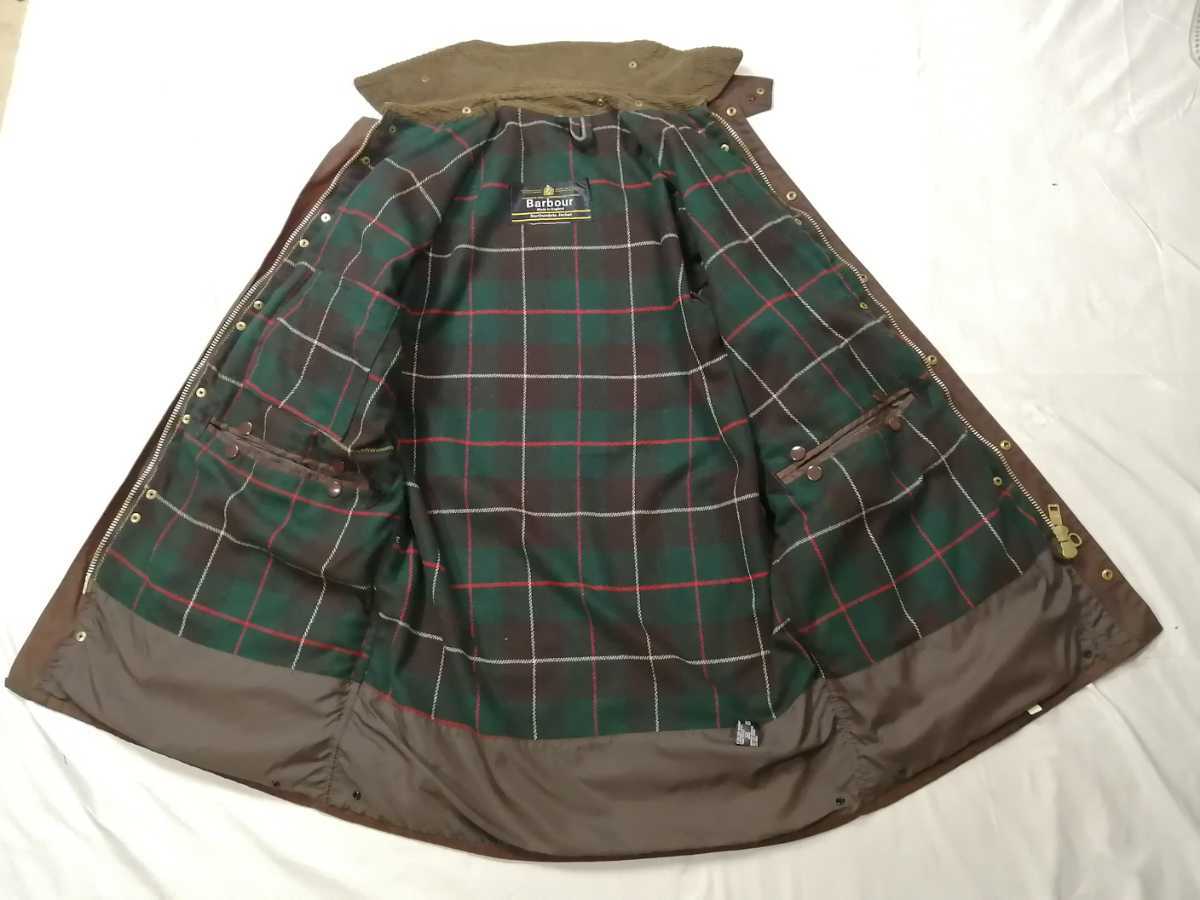 Mint◎1982 c40 BARBOUR northumbria ブラウン　1ワラント YKK棒ジップ ビンテージ　バブアー　ノーザンブリア　 1クラウン_画像6