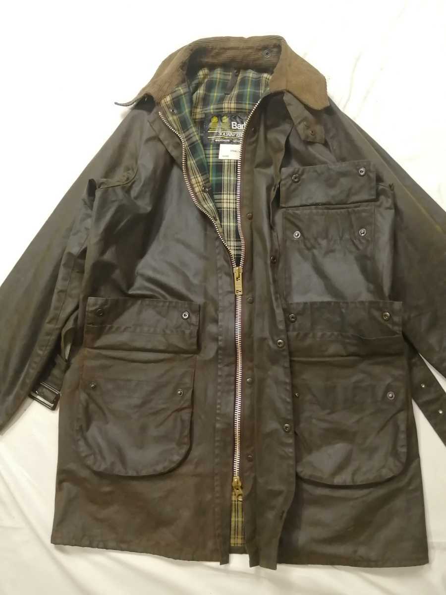 1984年 BARBOUR SOLWAYZIPPER c38 オリーブ 80s バブアー ソルウェイ