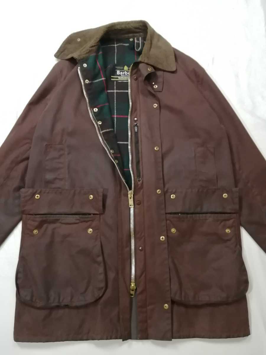 Mint◎1982 c40 BARBOUR northumbria ブラウン　1ワラント YKK棒ジップ ビンテージ　バブアー　ノーザンブリア　 1クラウン_画像5