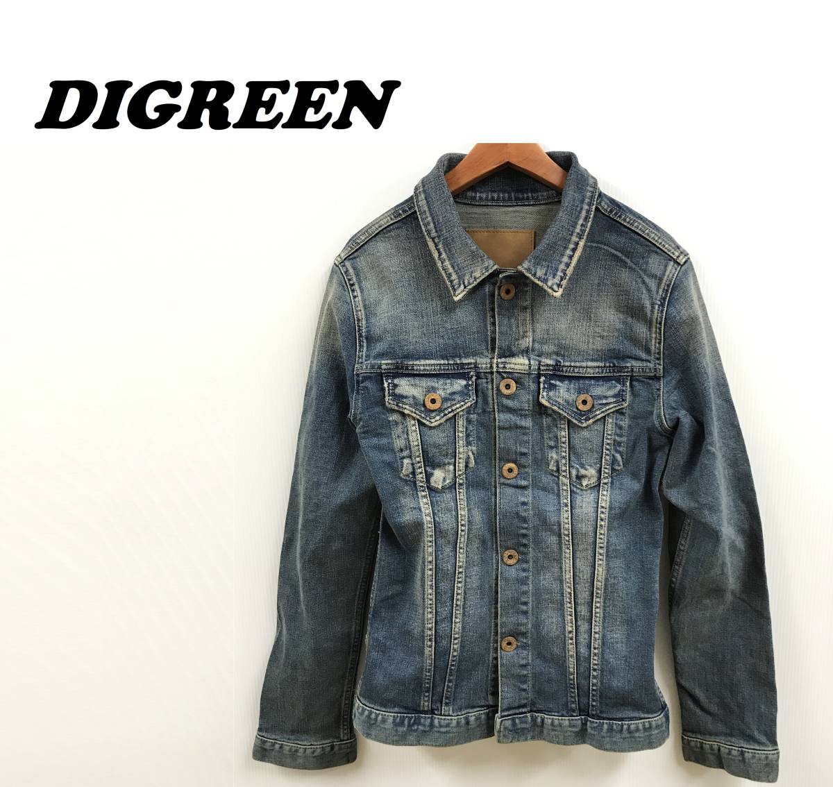 未使用 /XL/ DIGREEN 長袖 デニム ジャケット Gジャン ジージャン ディグリーン インディゴ ブルー ツーリング バイク ストリート  アウター｜PayPayフリマ