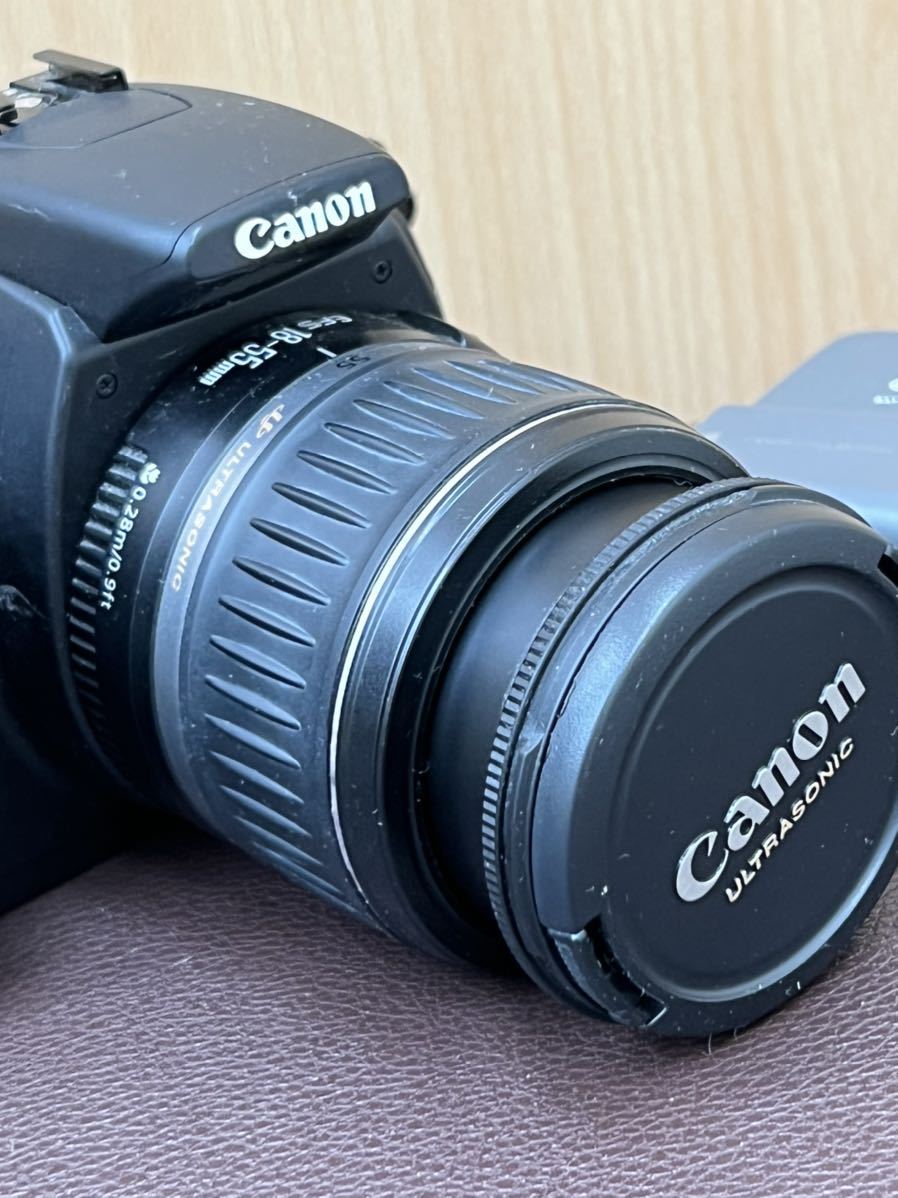 ◎【動作未確認】Canon キャノン EOS Kiss Digital N デジタル一眼レフLENS EFS18-55mm バッテリーチャージャー付き_画像2