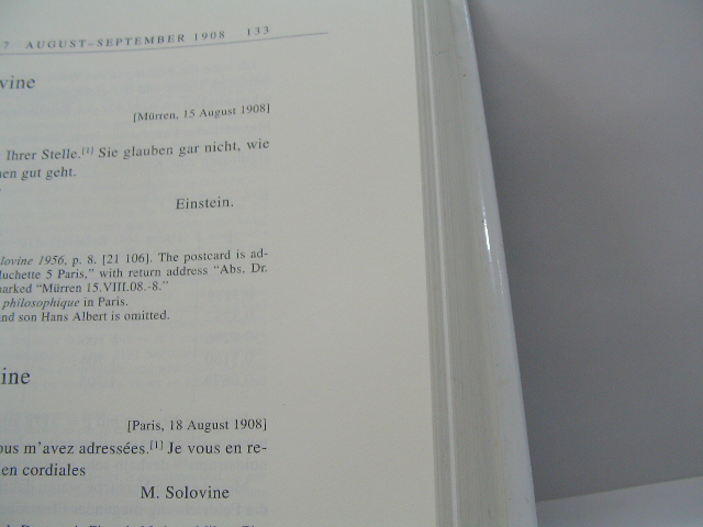 THE COLLECTED PAPERS OF GESAMMELTE SCHRIFTEN Albert Einstein VOLUME　5_画像2