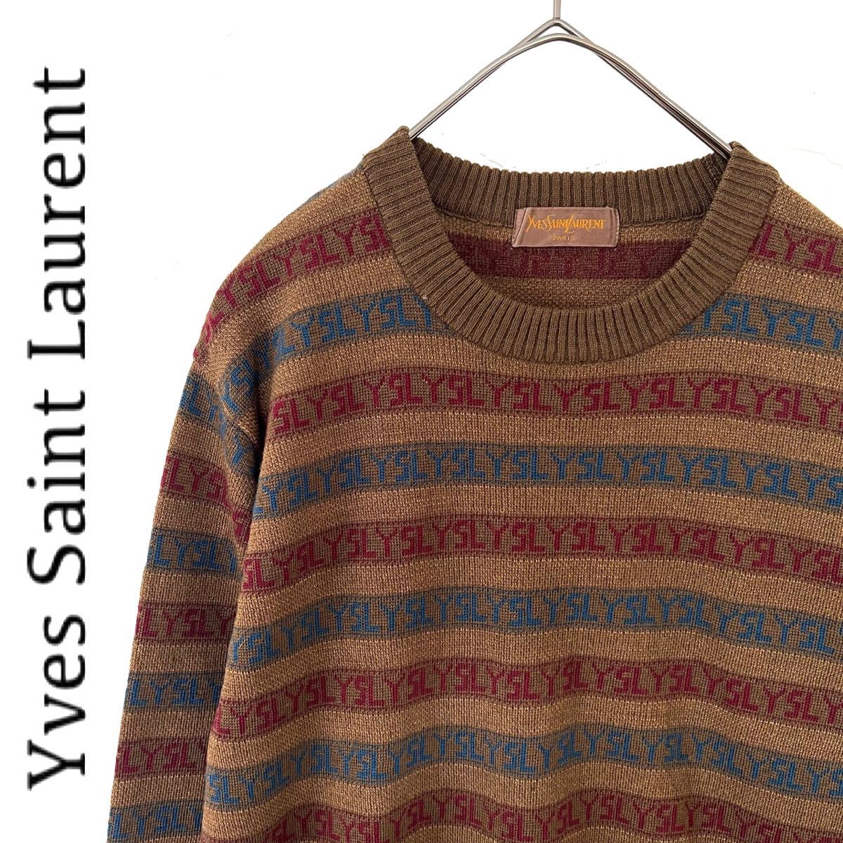 Yves Saint Laurent イブサンローラン ロゴライン セーター YSL ニット