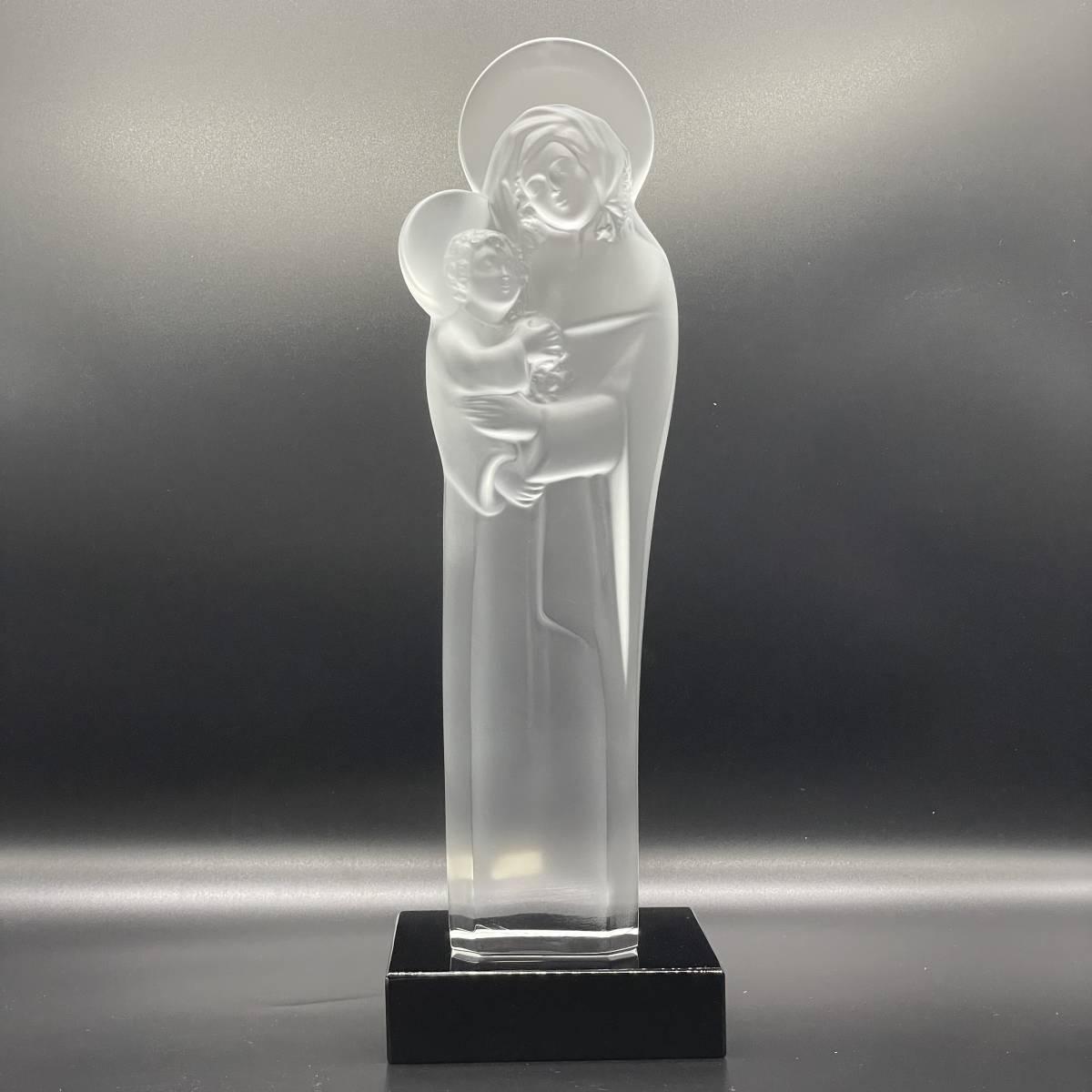 【超希少！圧巻！】 R.LALIQUE ルネ・ラリック マリア像 Maria Statue 聖母子像 Mother Mary マドンナ Madonna 大型スタチュー ガラス