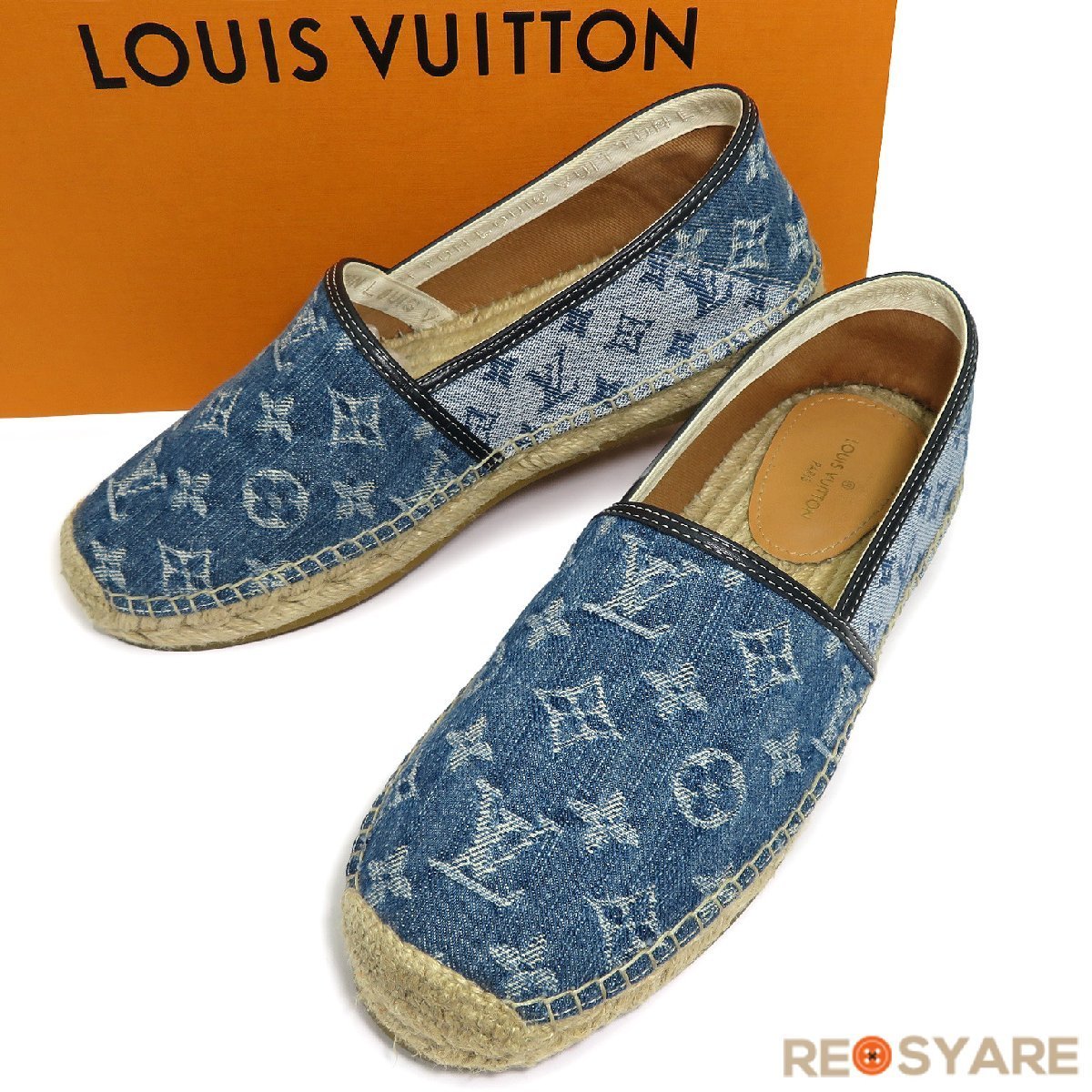 美品 ルイヴィトン 2019 LV ビダール ライン モノグラム デニム