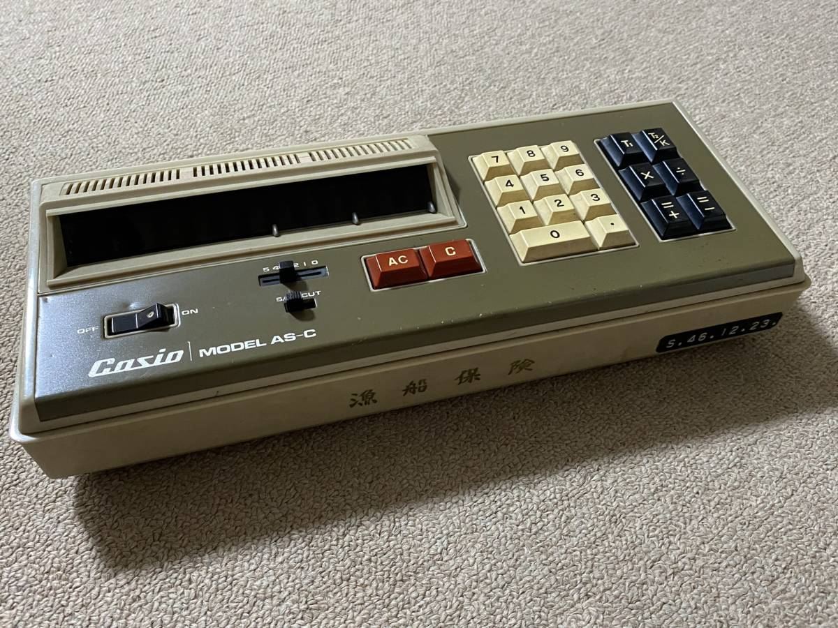 ジャンク 昭和レトロ 70年代 Casio AS-C カシオ 電子計算機 当時物