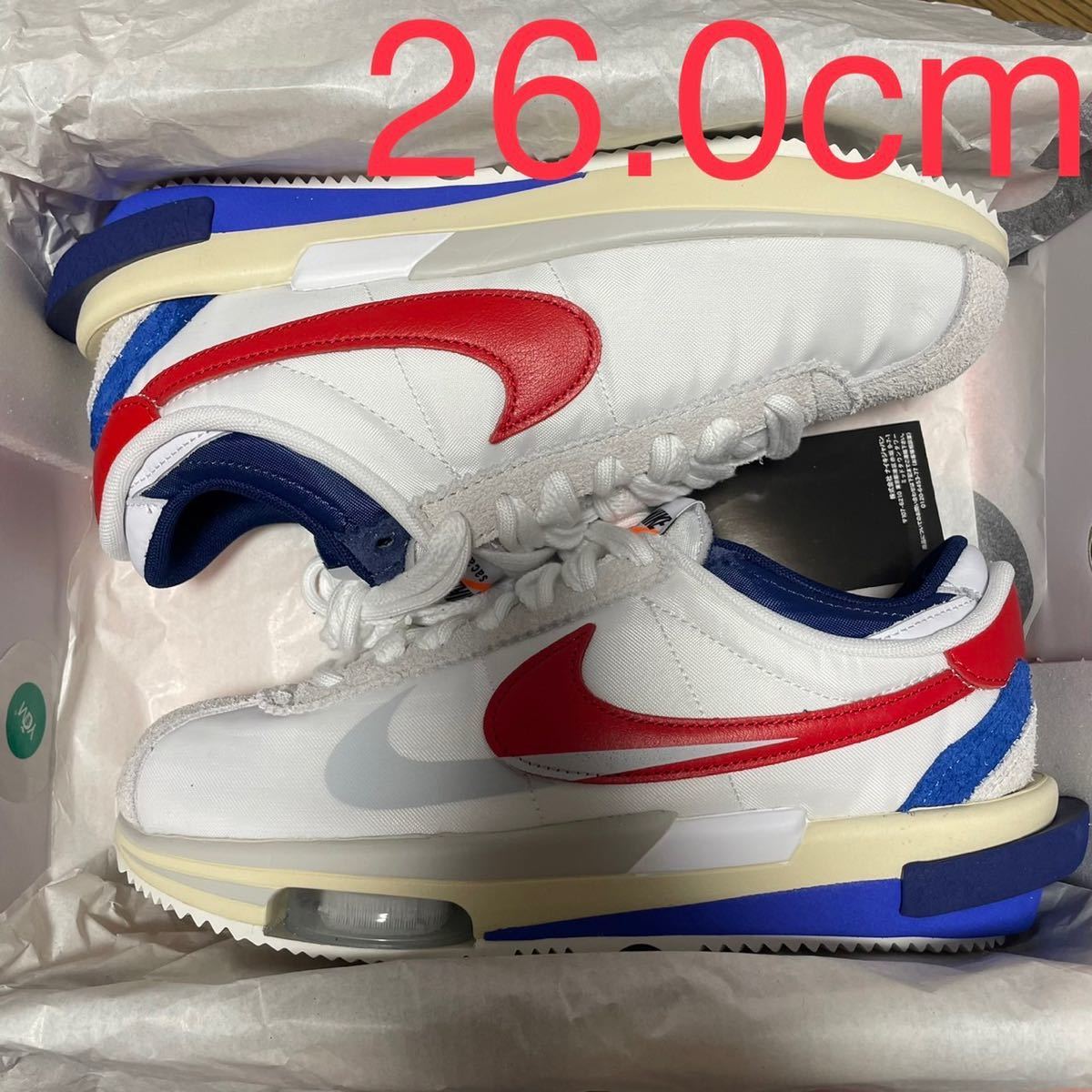 26 0 sacai Nike Zoom Cortez White red サカイ × ナイキ ズーム