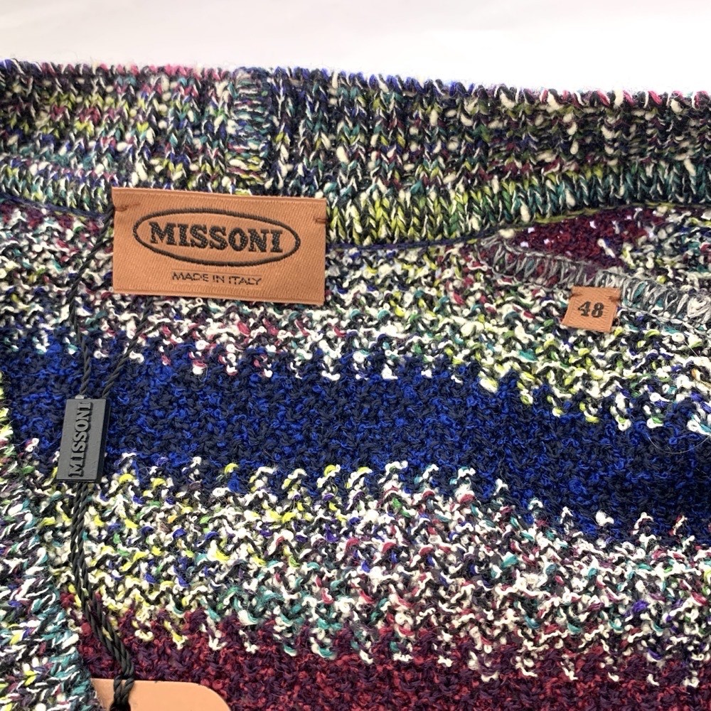 未使用品◇MISSONI ミッソーニ カーディガン 48◇ マルチカラー ウール