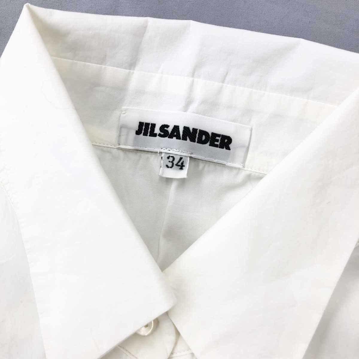 JIL SANDER ジルサンダー 半袖シャツ サイズ34 ホワイト レディース 