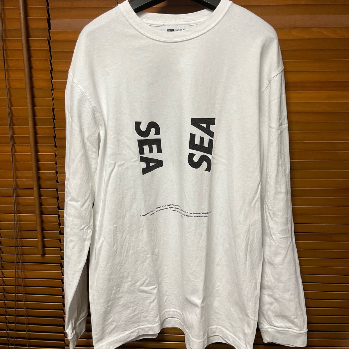 白L ウィンダンシー　ロンT ロングTシャツ　Sea ロングスリーブ