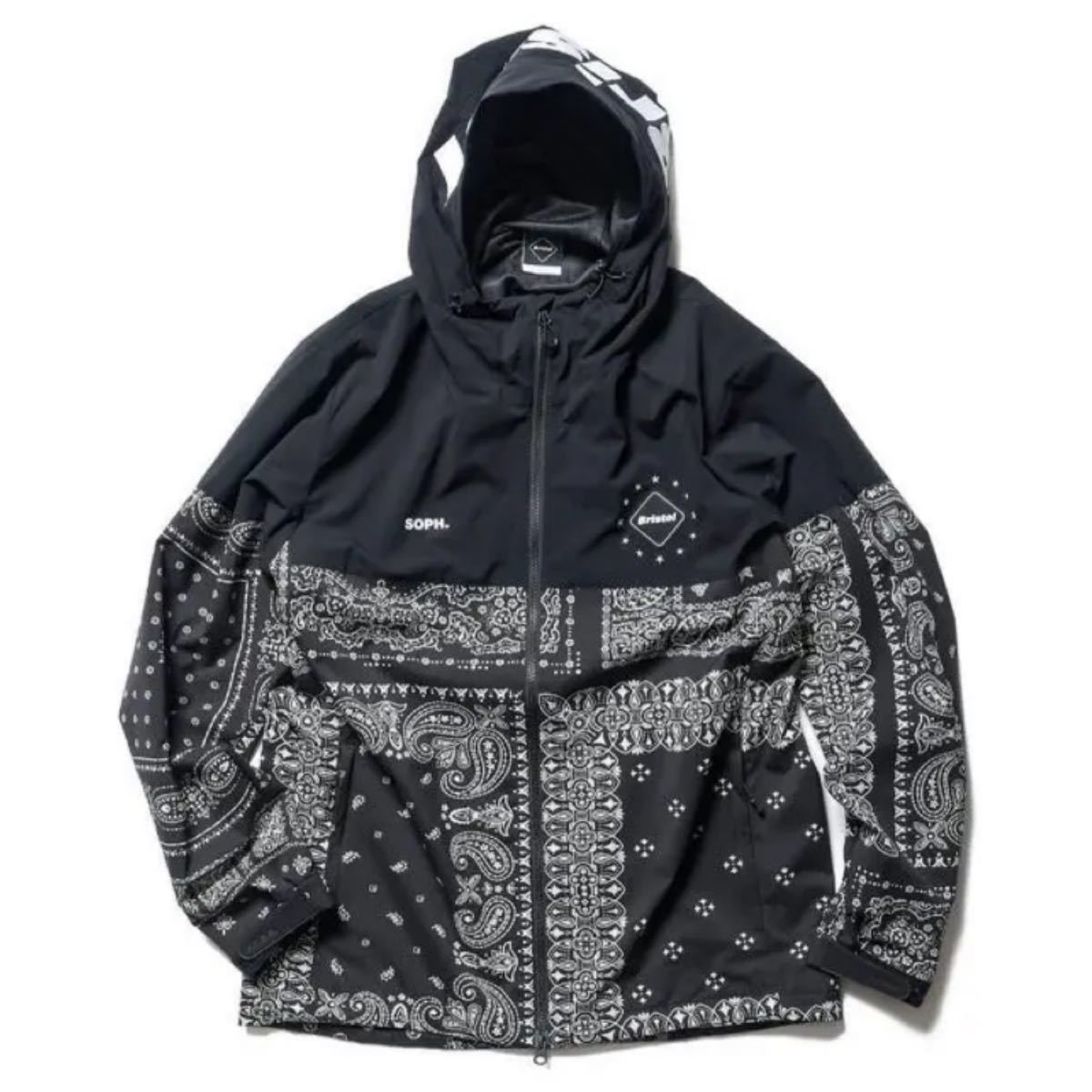 黒L FCRB ブリストル バンダナ柄 ペイズリー柄 ジャケット 黒L FCRB ブリストル バンダナ柄 ペイズリー柄 ジャケット