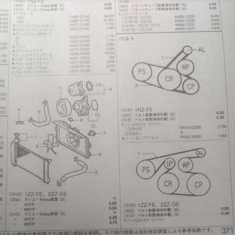 ◇【パーツガイド】　トヨタ　カローラランクス/アレックス　(Ｅ１２＃系)　H13.1～　２００４年版 【絶版・希少】_画像7