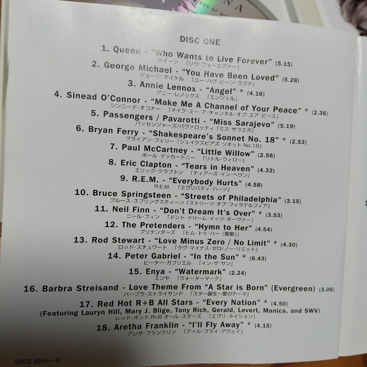 CD ２枚 ダイアナ トリビュート 追悼 アルバム 英国王室 クイーン ババロッティ ダイアナ・ロス エンヤ ポールマッカートニー