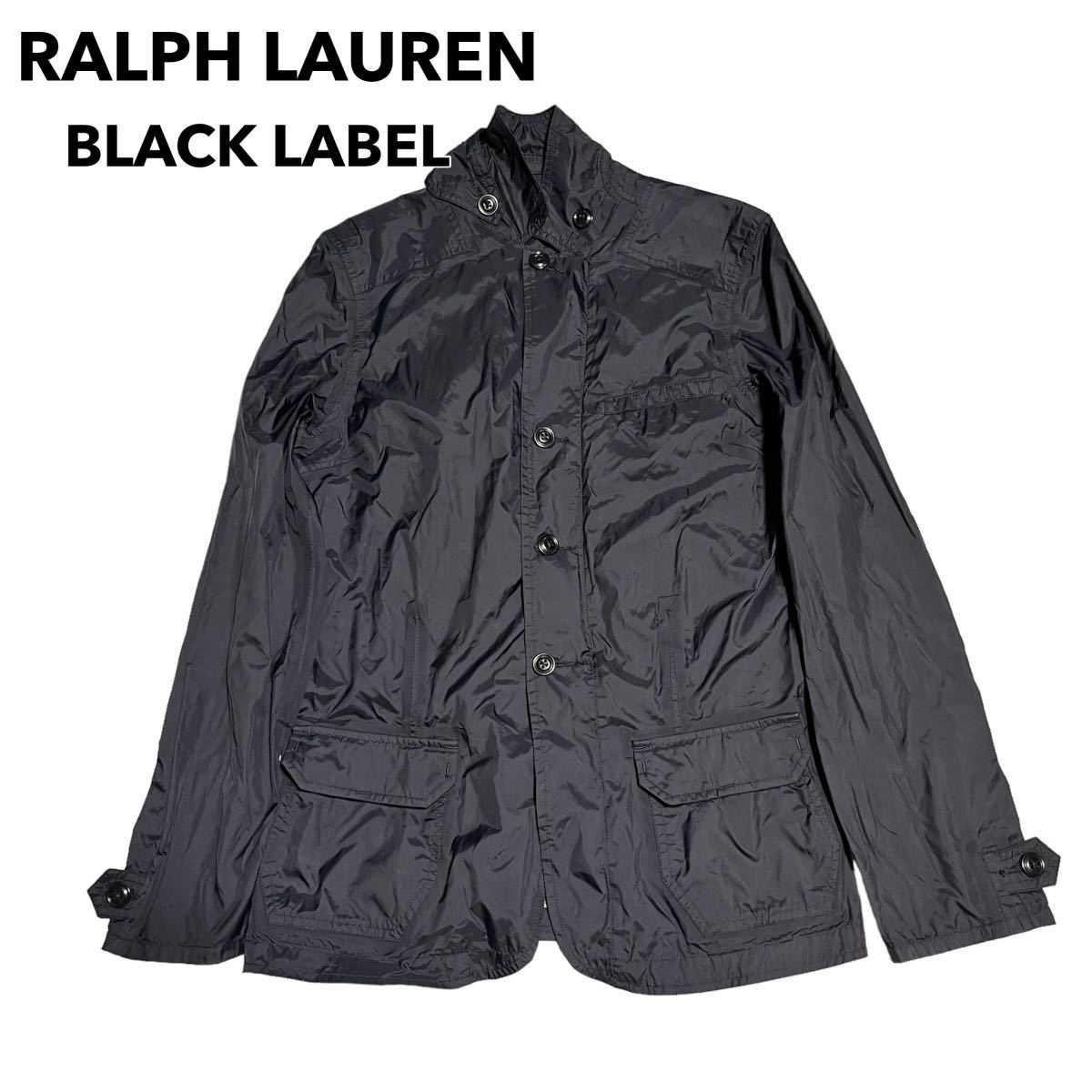 RALPH LAUREN BLACK LABEL ラルフローレンブラックレーベル ナイロン ミリタリージャケット スタンドカラー M_画像1