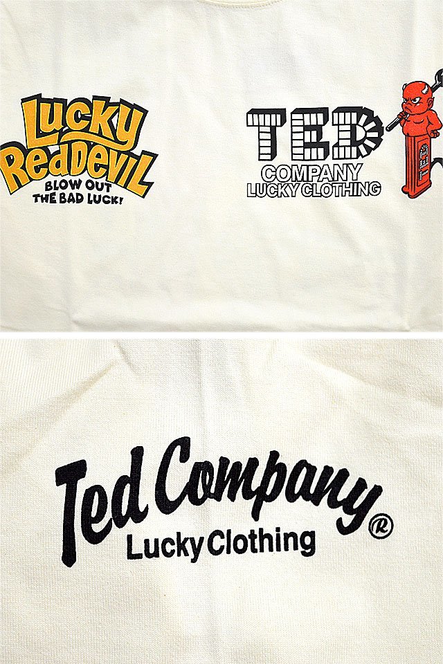 DEVIL DISPENSERロングTシャツ◆TEDMAN/テッドマン ホワイトSサイズ（サイズ38）TDLS-354 エフ商会 efu 長袖 PETZ_画像3