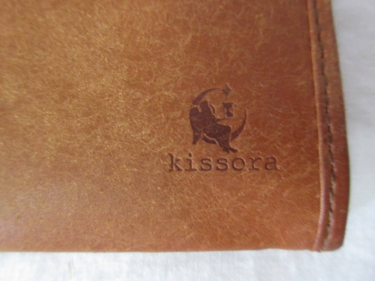 ◆未使用 kissora　レザー 二つ折り 長財布 ウォレット ブラウンカラー _画像5