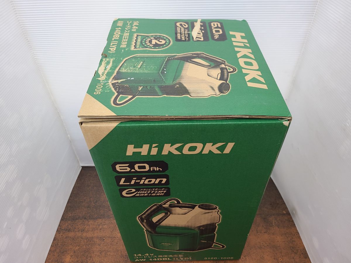 未使用 HiKOKI AW14DBL(LYP) コードレス高圧洗浄機 BSL1460・UC18YDL ハイコーキ 洗浄機 
