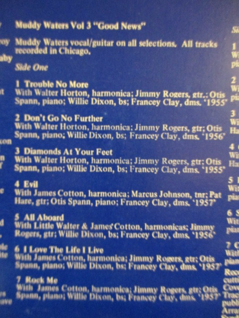 Muddy Waters ： Good News Volume 3 LP (( Post War Blues / 落札5点で送料無料_画像3