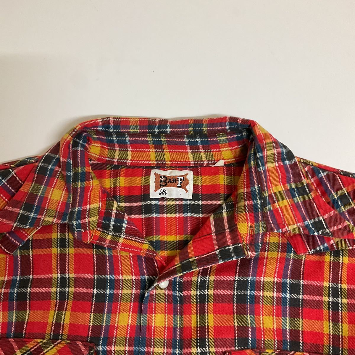 70s 70年代 BAR-F 長袖シャツ ネルシャツ チェックシャツ 70s 70年代 BAR-F 長袖シャツ ネルシャツ チェックシャツ