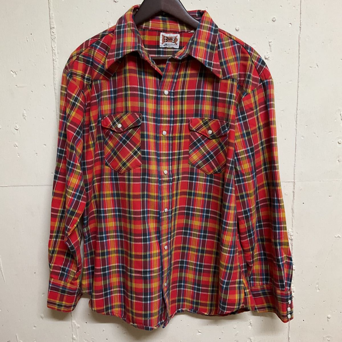 70s 70年代 BAR-F 長袖シャツ ネルシャツ チェックシャツ 70s 70年代 BAR-F 長袖シャツ ネルシャツ チェックシャツ