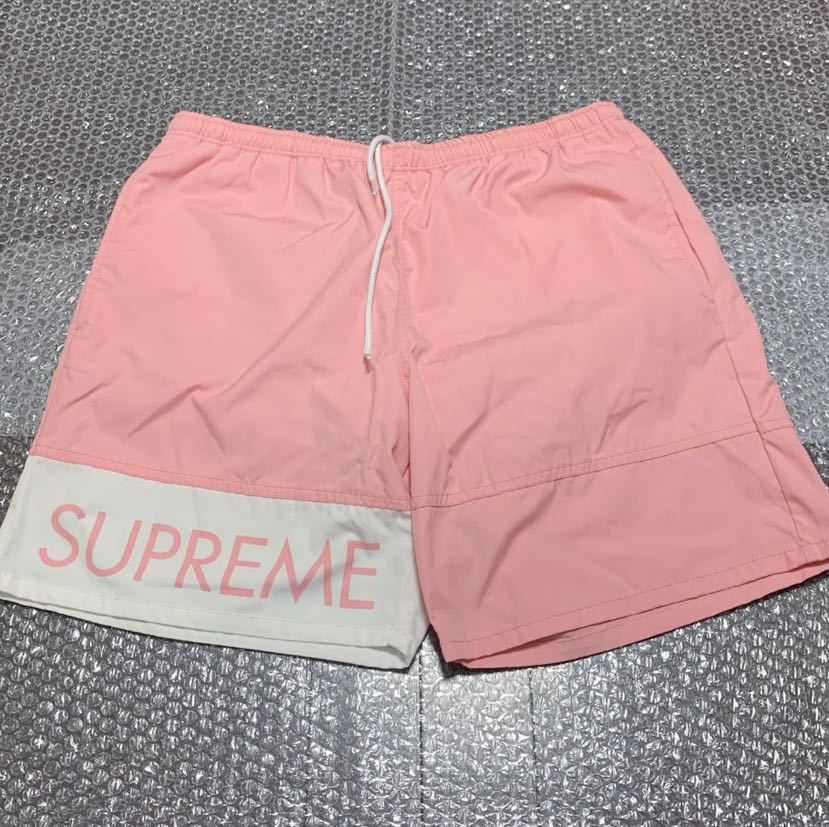 Supreme Banner Water Short Pink L 16ss シュプリーム バナー ウォーター ショート パンツ ピンク ハーフパンツ ショートパンツ_画像2