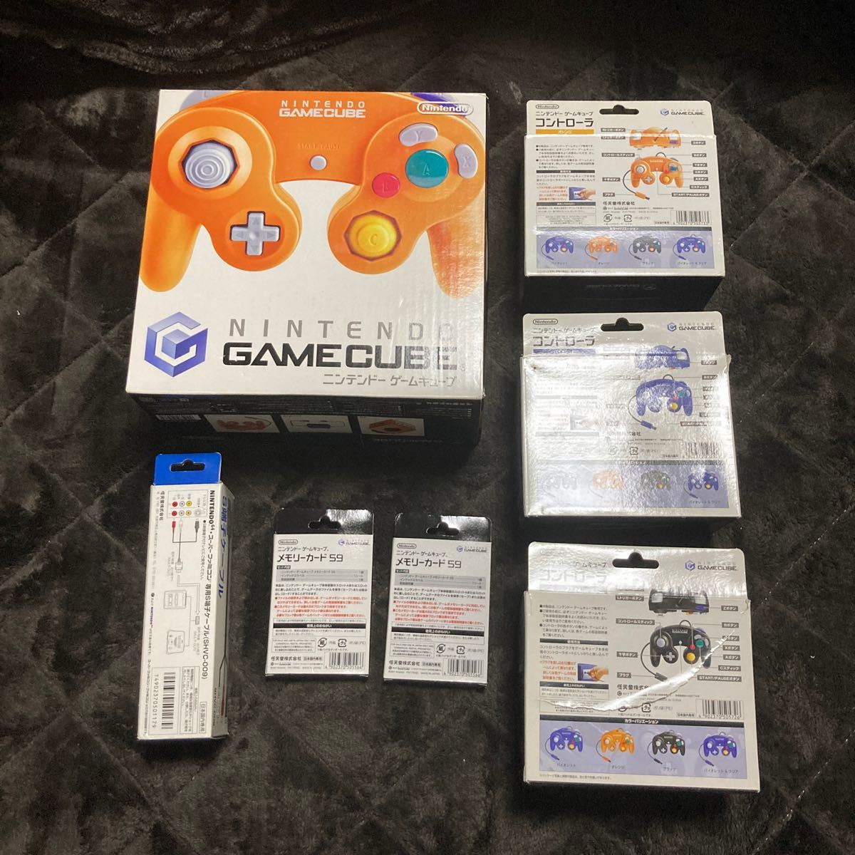ゲームキューブ 任天堂 箱付き メモリーカード オレンジ　ブラック　バイオレット　ソフト 一式NINTENDO GAMECUBE