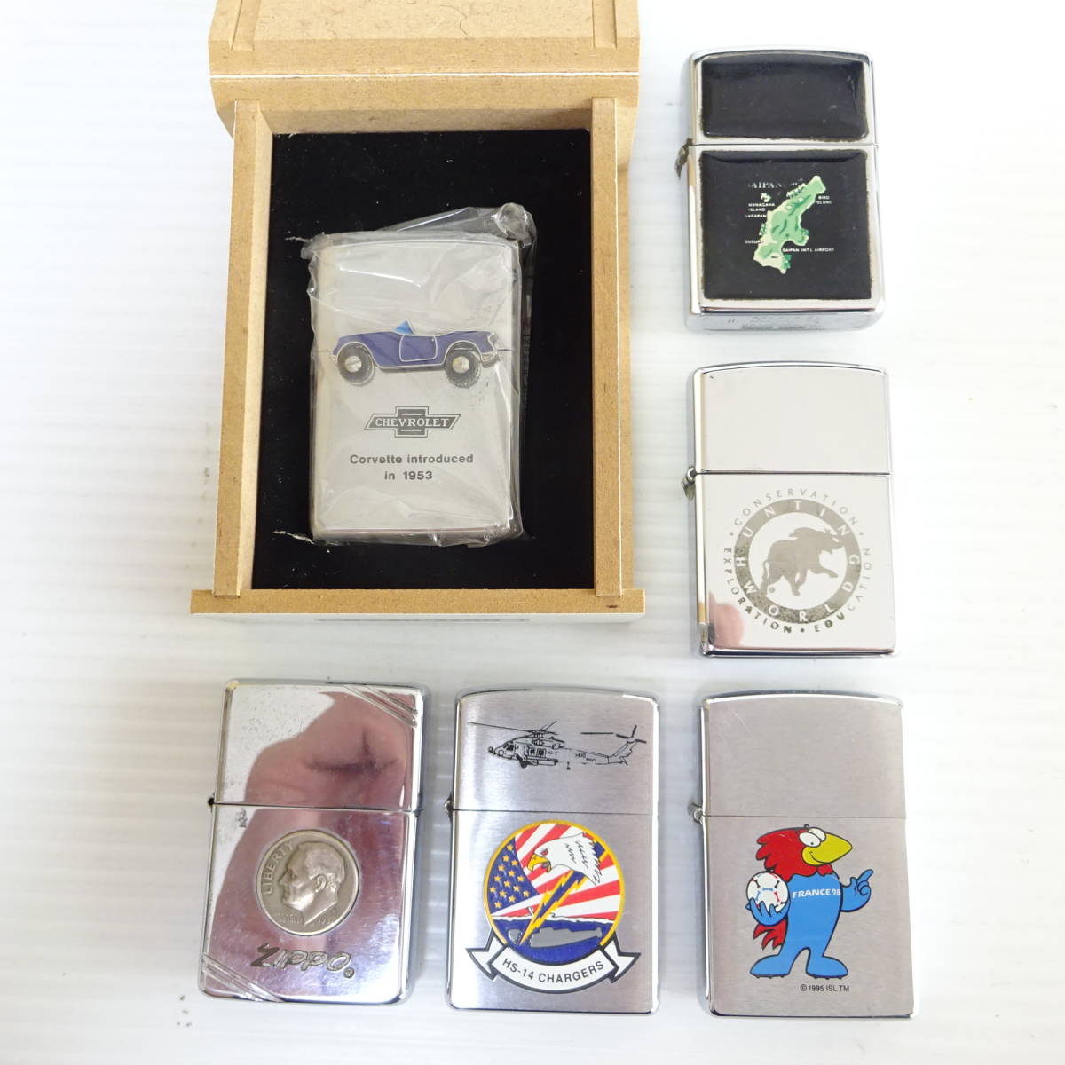 1536894-125】zippo ジッポ ライター 6個セット 着火未確認