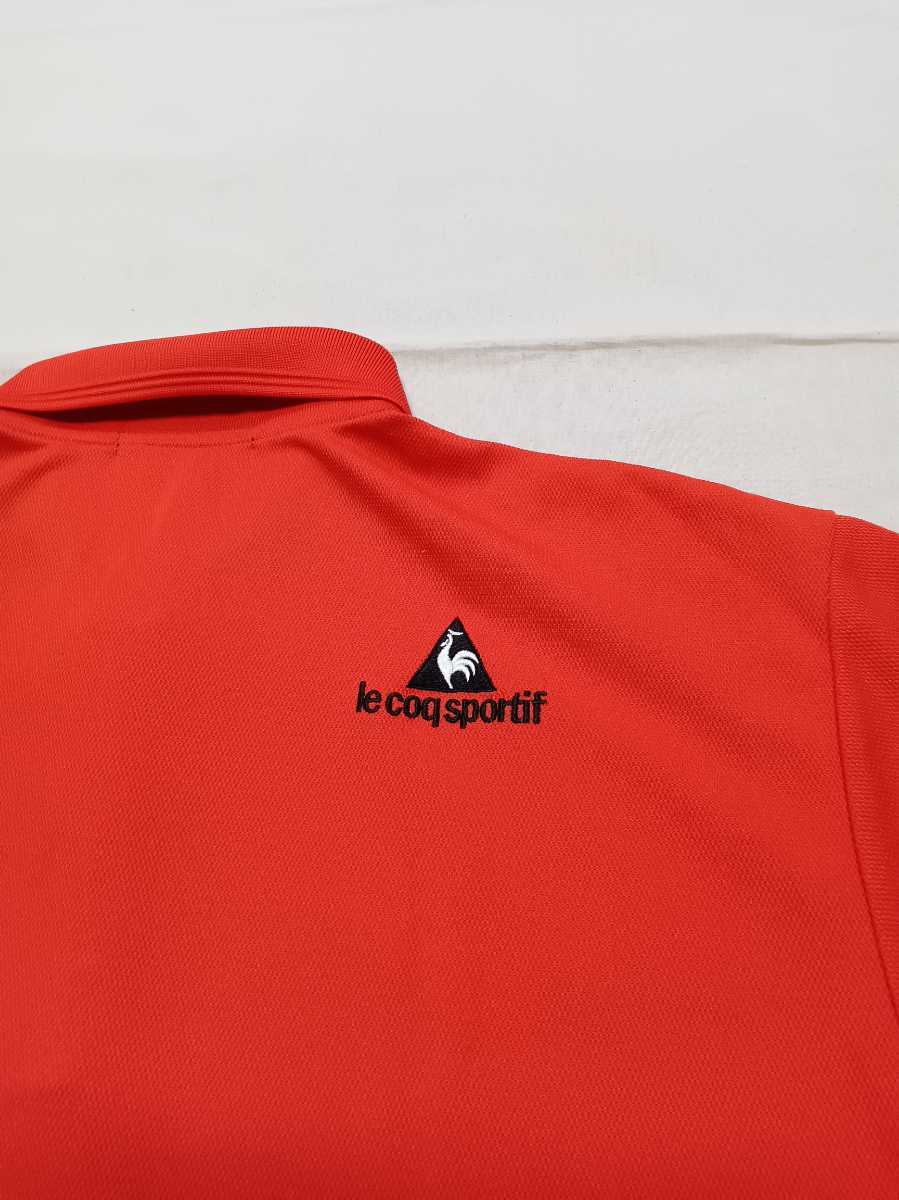 【中古品】le coq sportif golf　ルコックスポルティフゴルフ　メンズゴルフウェア　オレンジ　半袖ポロシャツ　メンズサイズＬ_画像9