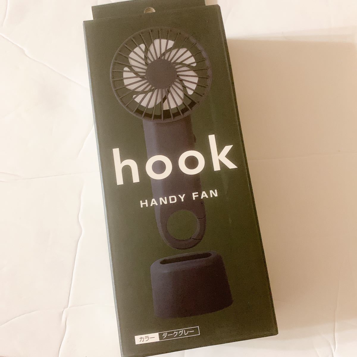 USBハンディ扇風機 hook HANDY FAN 7枚羽根 卓上 携帯扇風機 USB扇風機 ハンディファン 充電式 手持ち