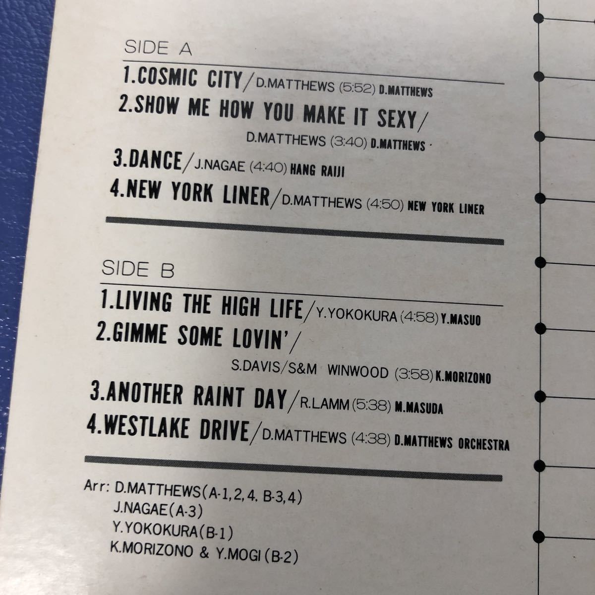 G帯付LP V.A. Resort Music CITY New York Jazz citypop プロモ レコード 5点以上落札で送料無料_画像2