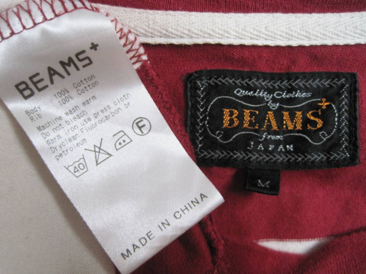 BEAMS PLUS Beams plus border T-shirt M