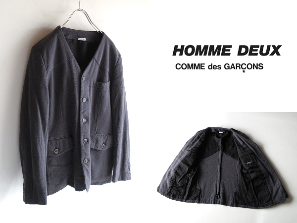  beautiful goods COMME des GARCONS HOMME DEUX Comme des Garcons Homme du2017AW. color processing wool .. no color jacket S gray PLUS SHIRT