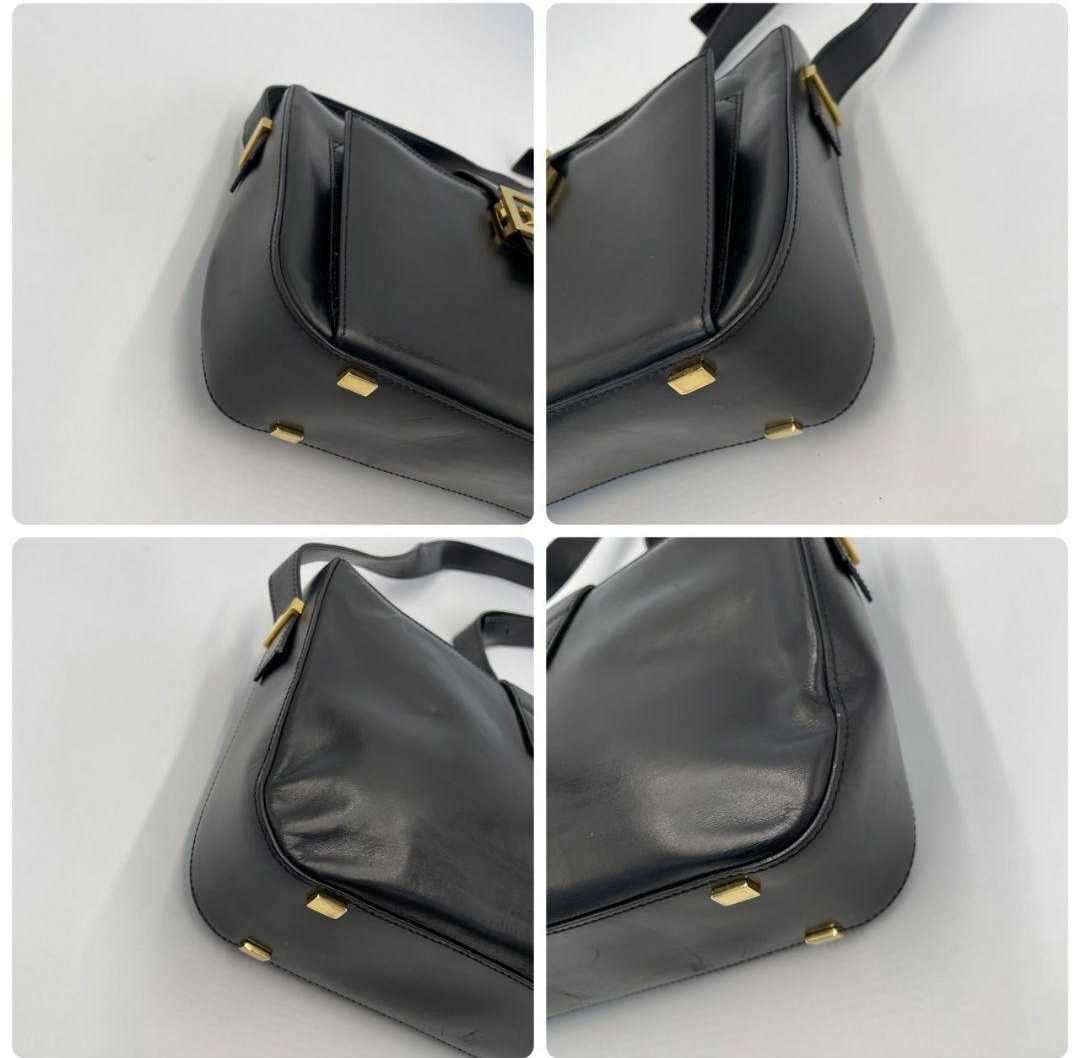 1円 美品 CELINE セリーヌ ショルダーバッグ 馬車金具 レザー 本革