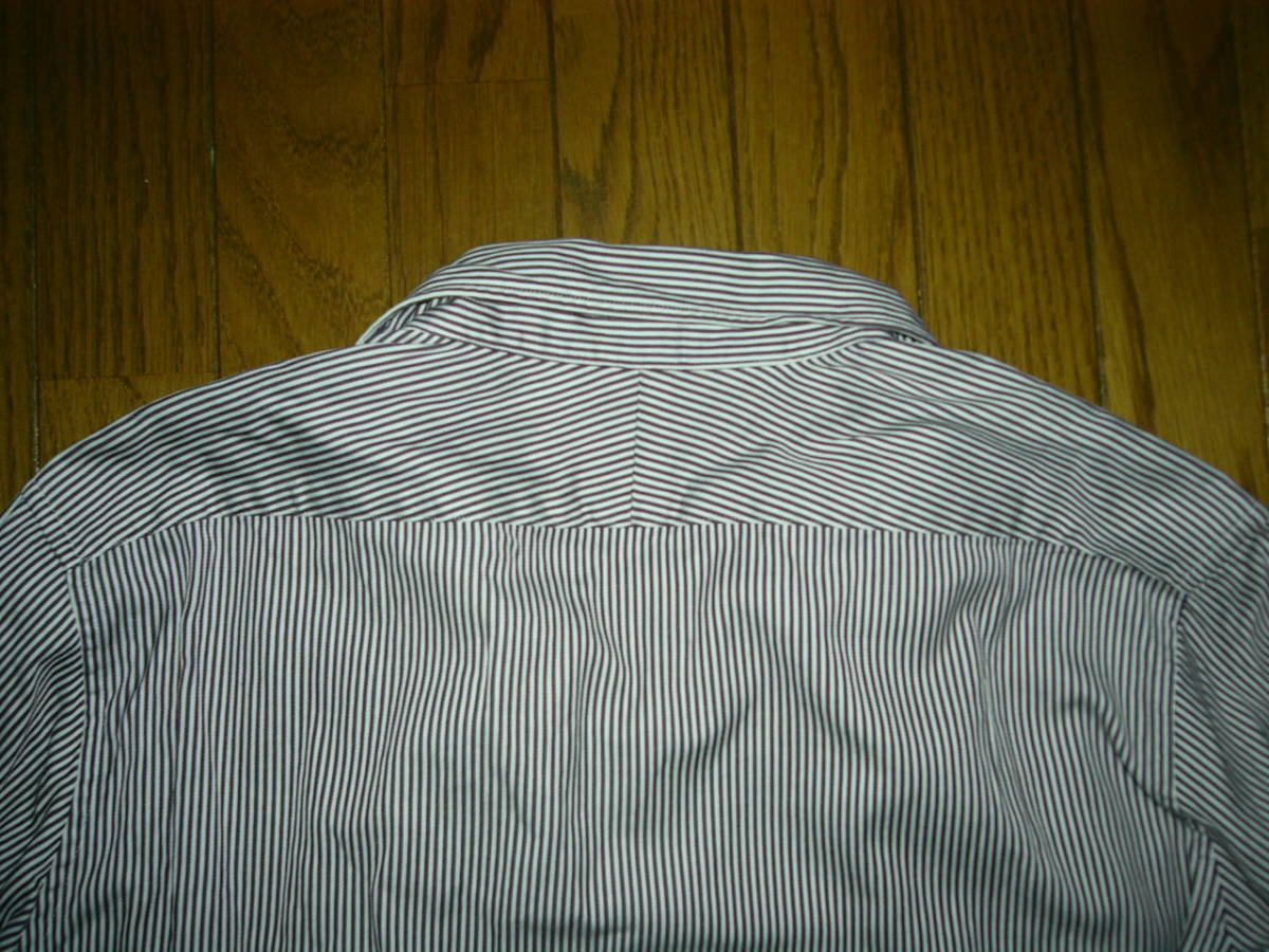 N.HOOLYWOOD ミスターハリウッド ストライプシャツ 36 白紫系 長袖 薄手 /_画像7