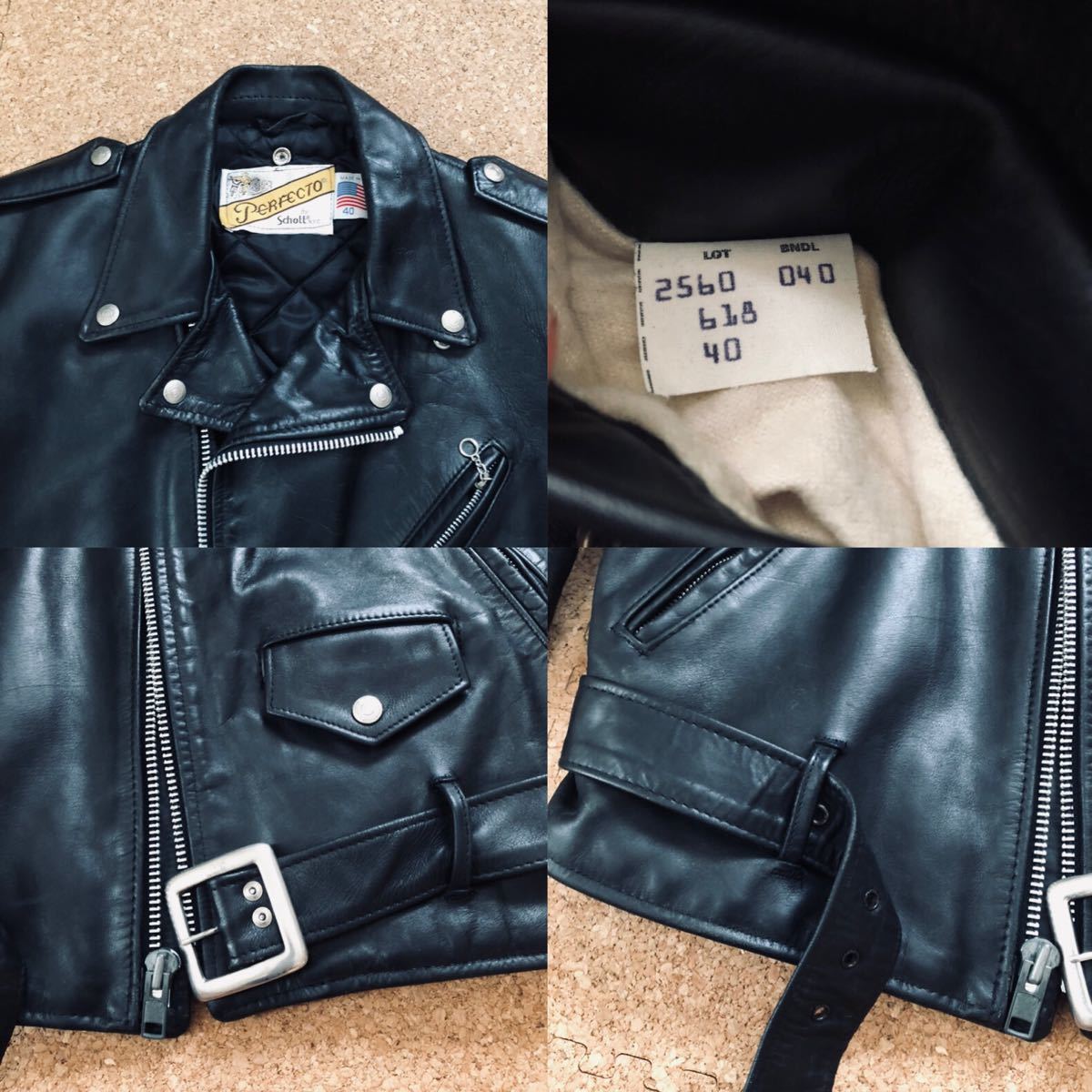 ショット Schott 618 ダブルライダースジャケット サイズ40