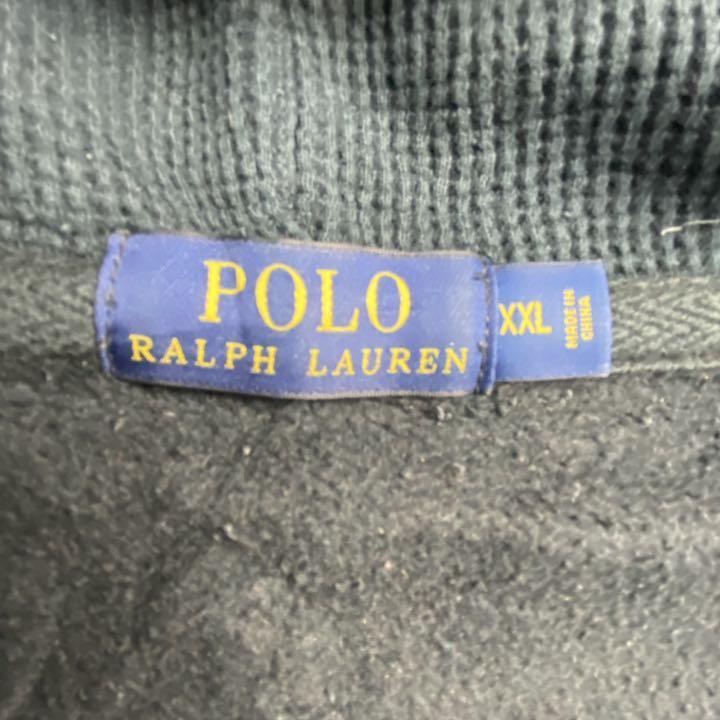 ラルフローレン スウェット フード付きジップアップジャケット 黒 POLO RALPH LAUREN_画像4