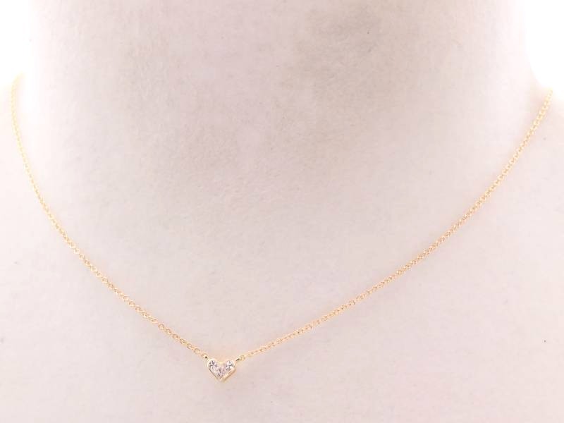  Star Jewelry колье diamond 0.05ct ошибка терьер s Heart K18 YG как новый 
